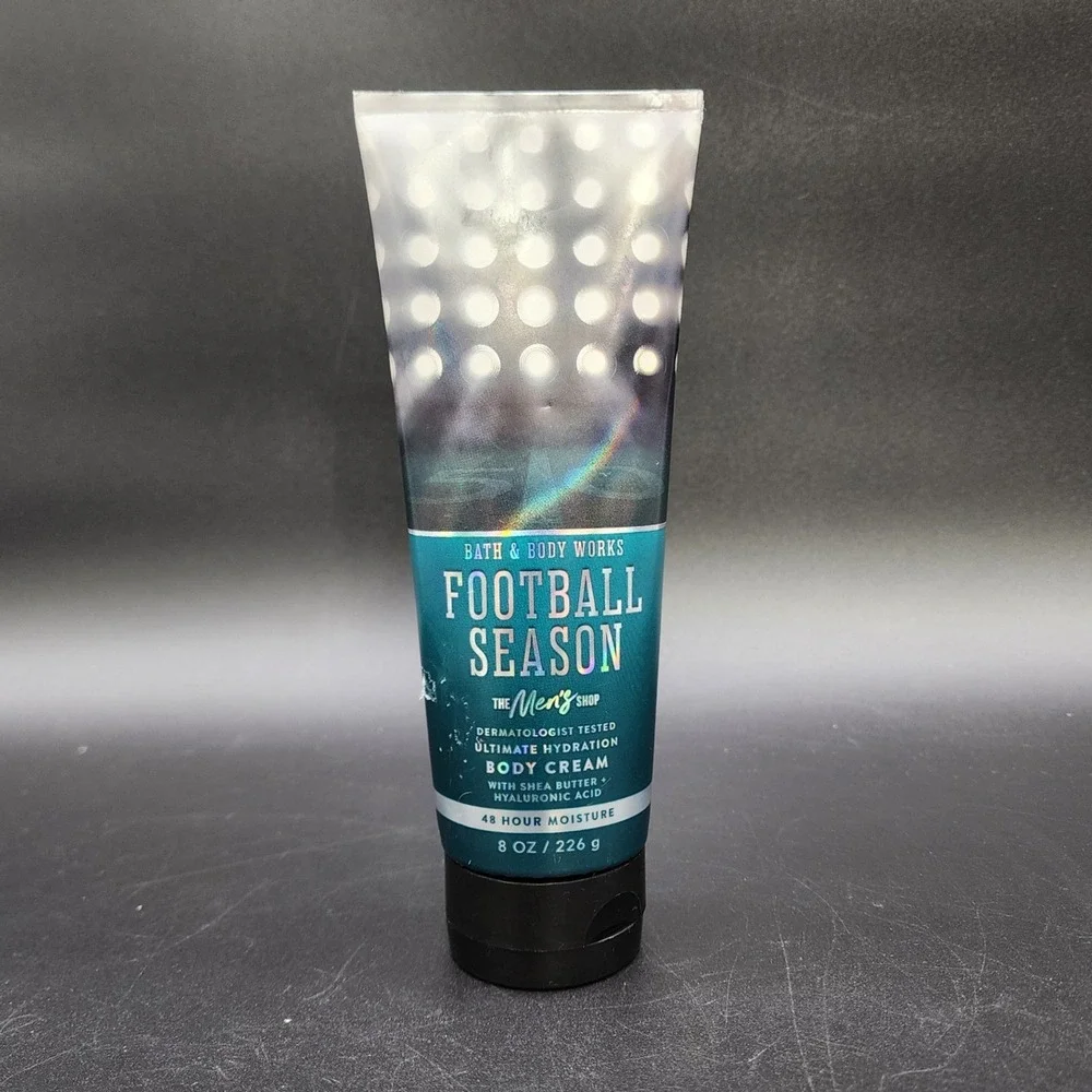 Bath Body Works 8oz Football Season Men Body Cream Citrus Sage Amber Moisturizer